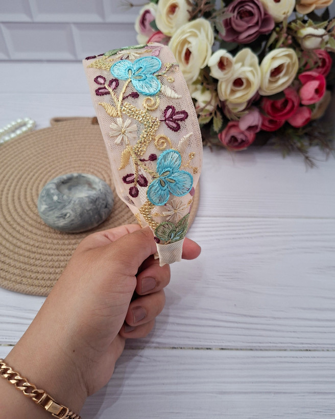 تل نشکن گلدوزی آبی