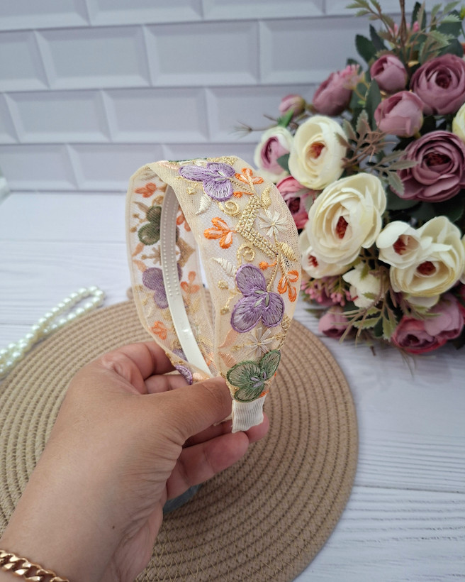 تل نشکن گلدوزی نارنجی